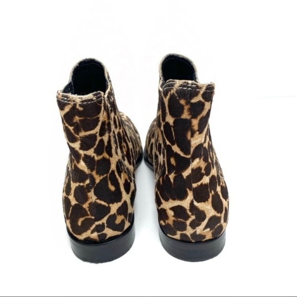 REBECCA Minkoff Maydsin Leopard Pointed Toe Calf Hair Ankle Boots in Beige - Picture 10 of 11